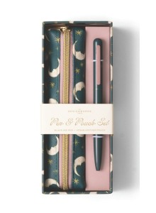 Комплект химикалка и калъф - Тюркоазена луна